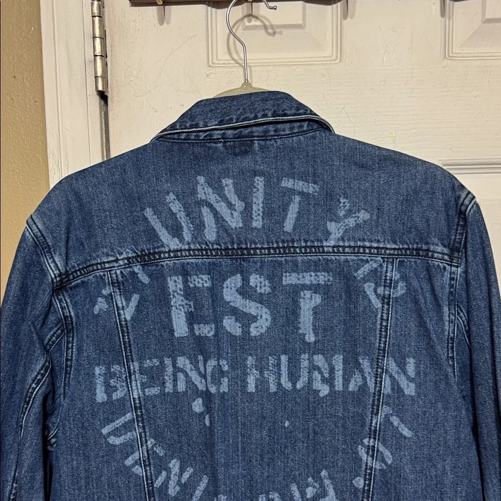 Men's Classic Blue Denim Jacket Graphics